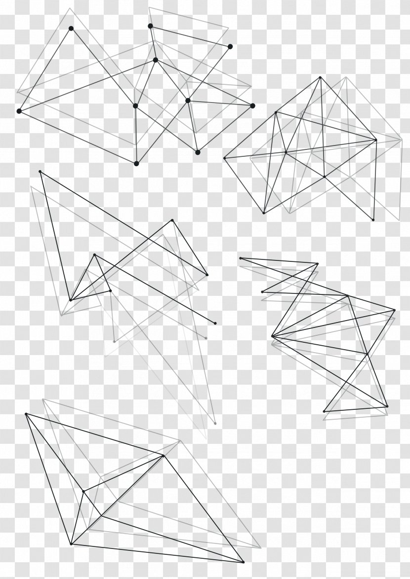 Triangle Symmetry Structure Area Pattern - Science And Technology Lines Transparent PNG