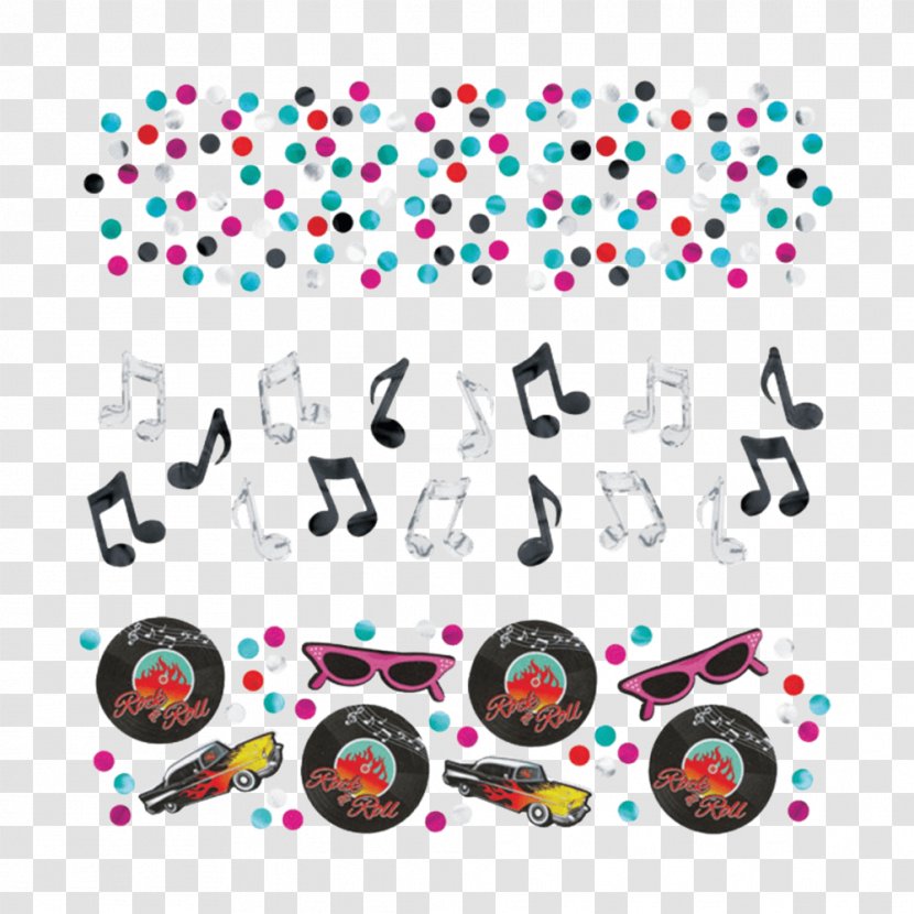 1950s Party Confetti Birthday Feestversiering - Cartoon Transparent PNG