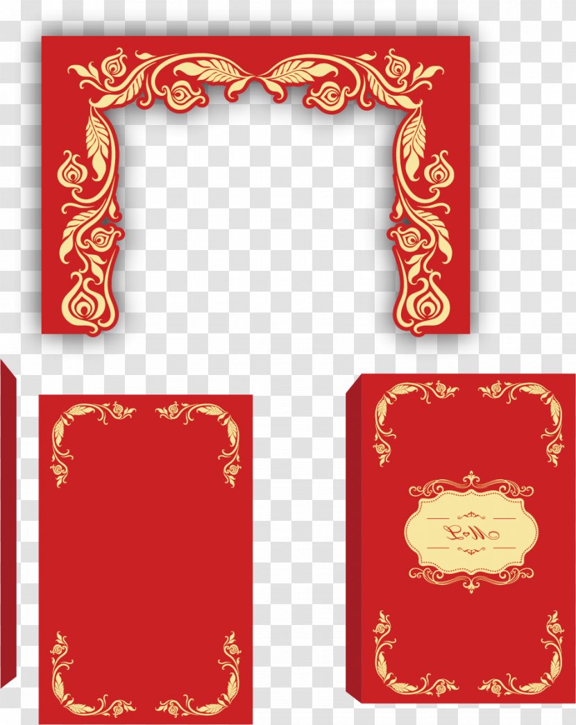 Red Marriage Wedding - Background Material Transparent PNG