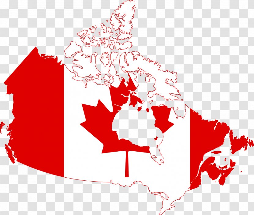 Flag Of Canada Map Clip Art - Leaf - Cliparts Transparent PNG