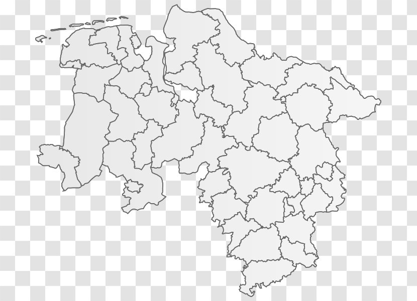 Lower Saxony Blank Map Geography States Of Germany Transparent PNG