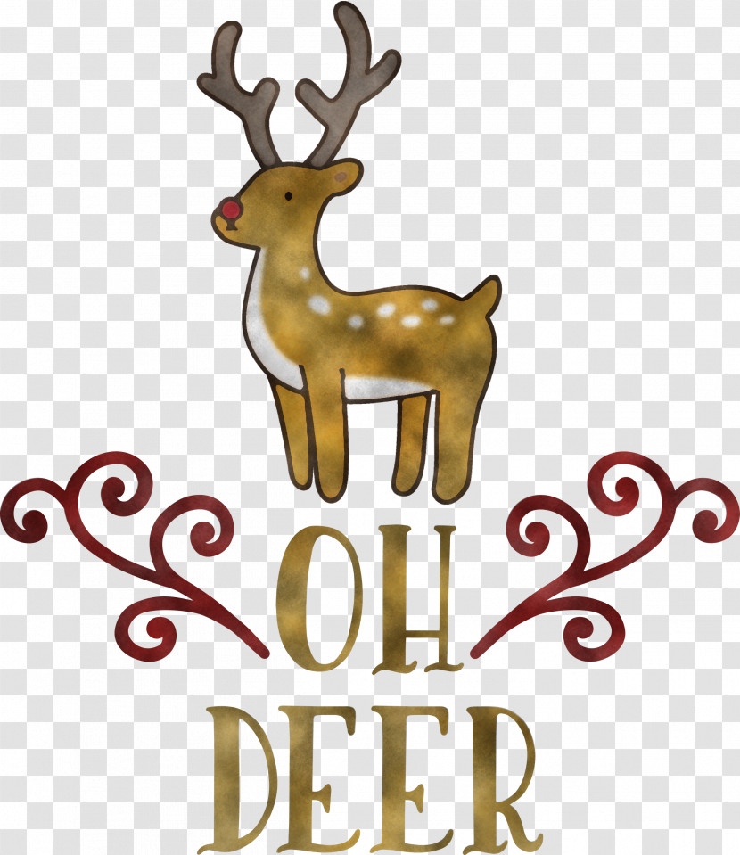 OH Deer Rudolph Christmas Transparent PNG