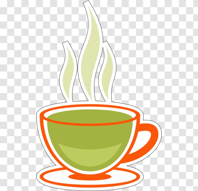 Coffee Cup Clip Art Food Line - Green Tea Transparent PNG