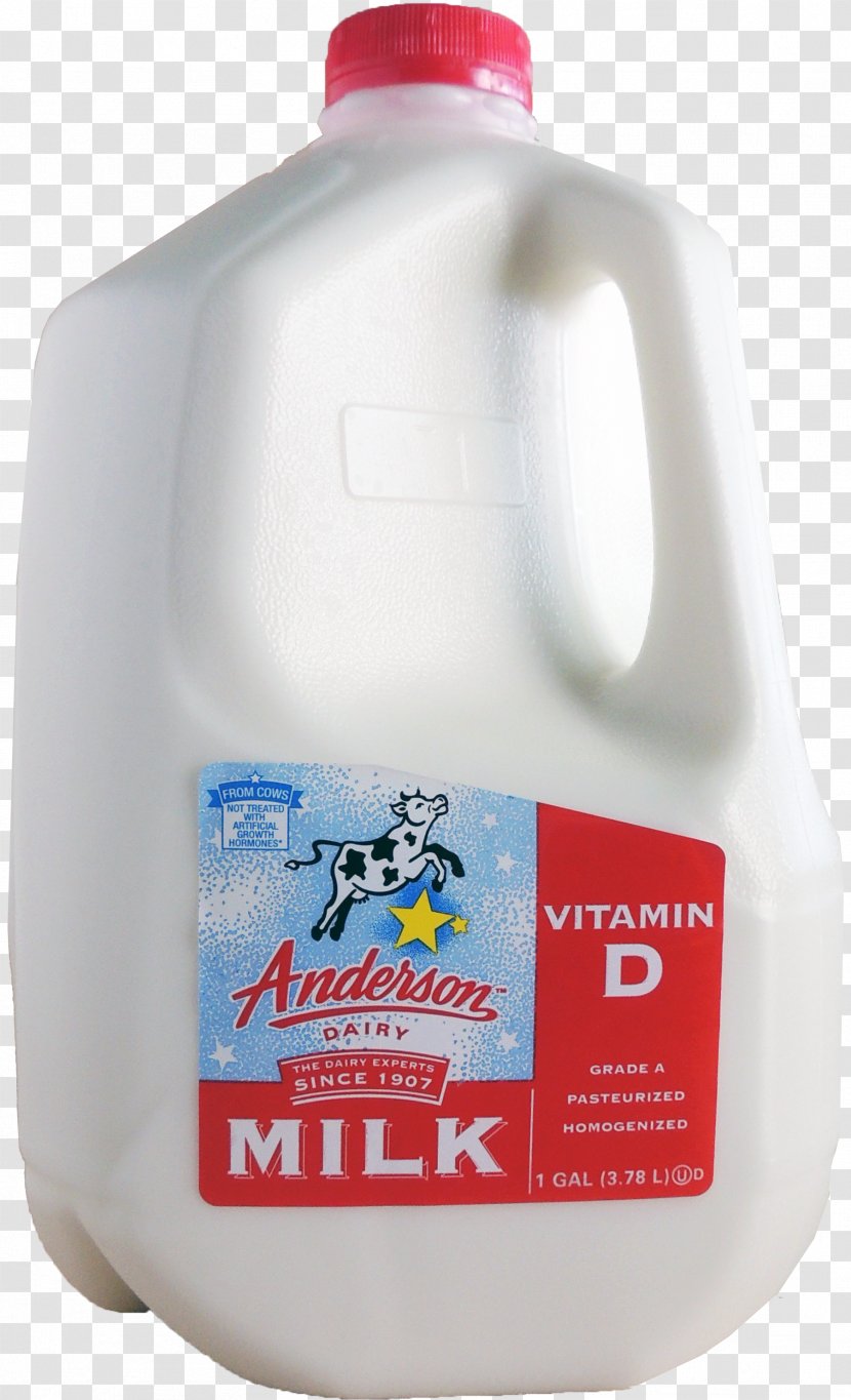 Milk Bottle Cream Anderson Dairy Products - Ounce Transparent PNG