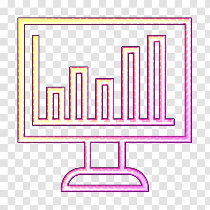 Business Icon Chart Finance - Magenta Text Transparent PNG