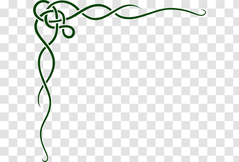 Library Clip Art - Plant - Scroll Border Transparent PNG