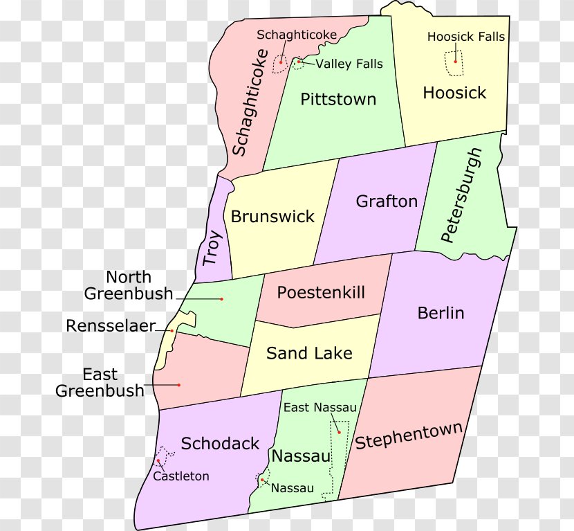 Rensselaer County Line Map Angle - Diagram Transparent PNG