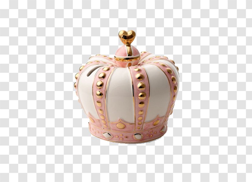 Piggy Bank Saving Money Coin - Pink - Crown Transparent PNG