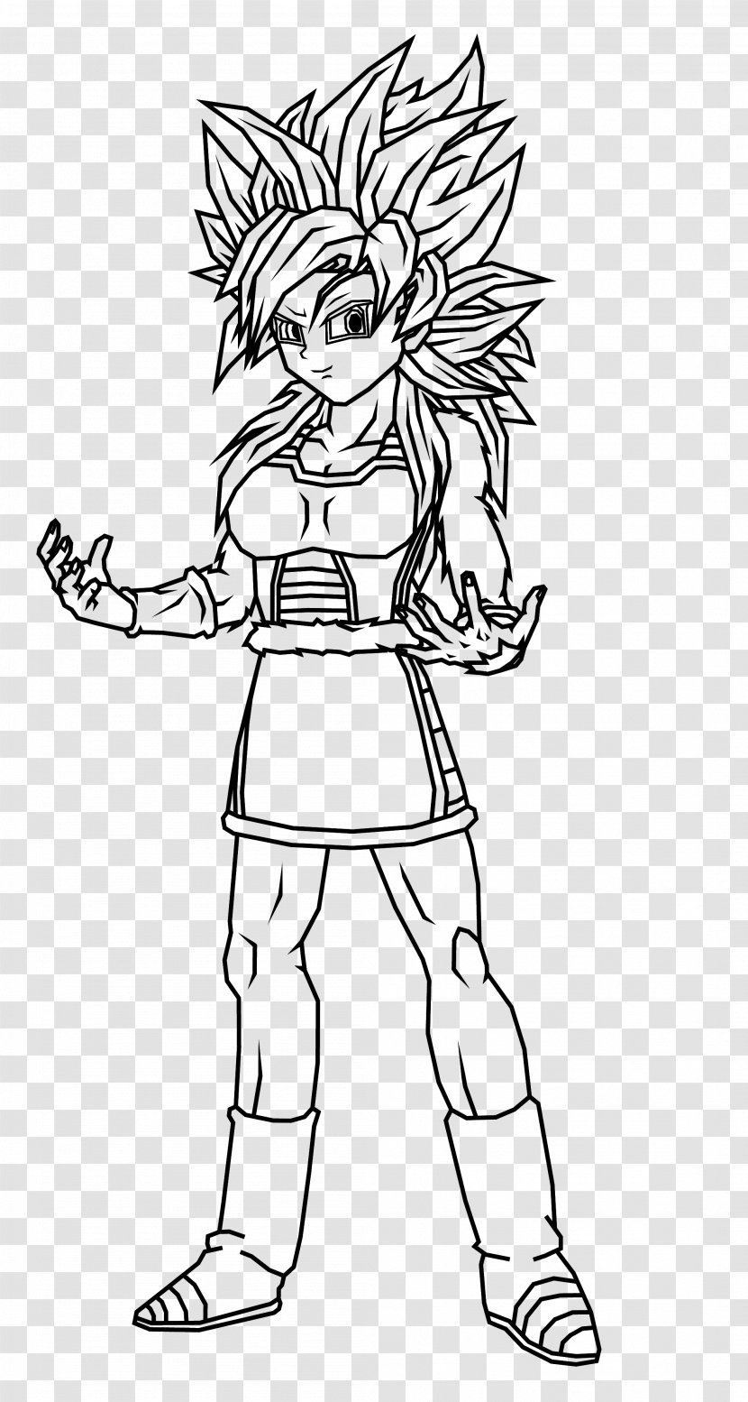 Line Art Trunks Goku Super Saiyan - Monochrome Transparent PNG