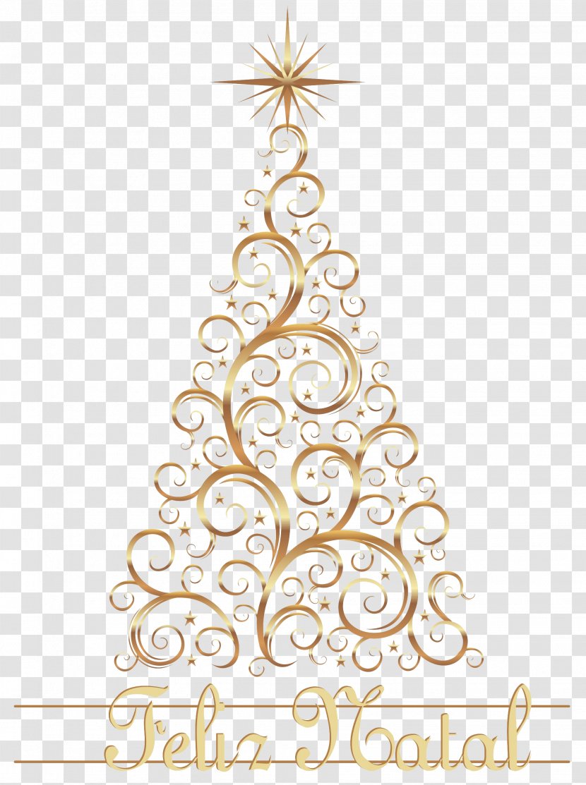 Christmas Tree Ornament Lights Clip Art - Decoration - Gold Lace Transparent PNG