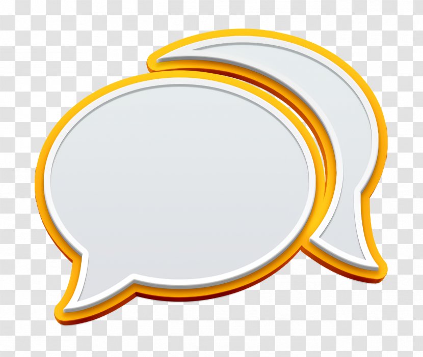 Bubbles Icon Comments Speech - Yellow - Sticker Label Transparent PNG