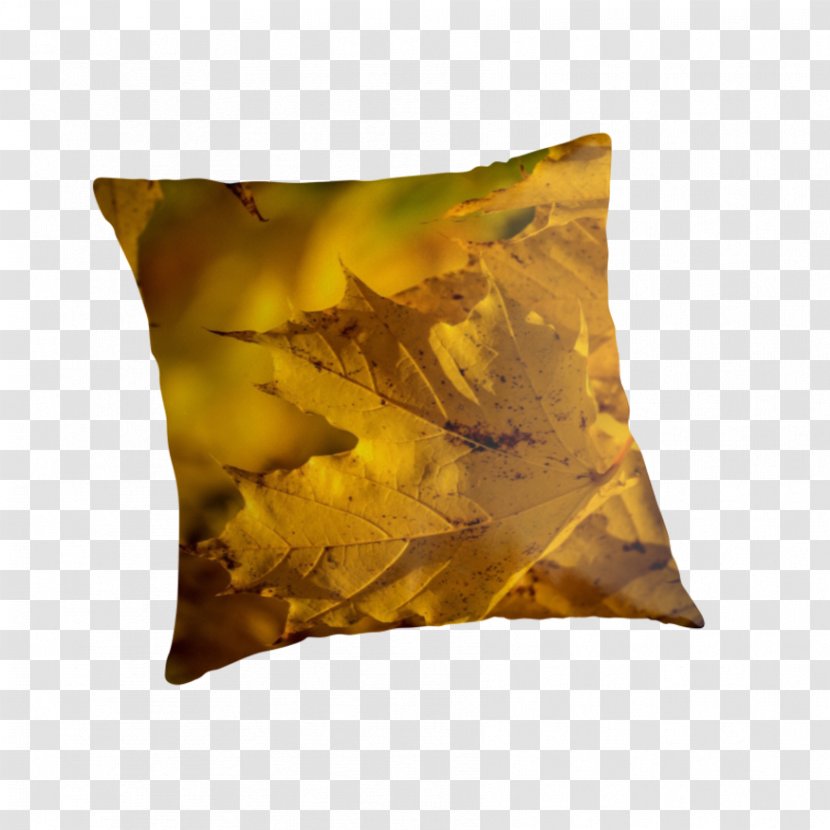 Throw Pillows Cushion Leaf - Pillow - Autumn Yellow Leaves Transparent PNG
