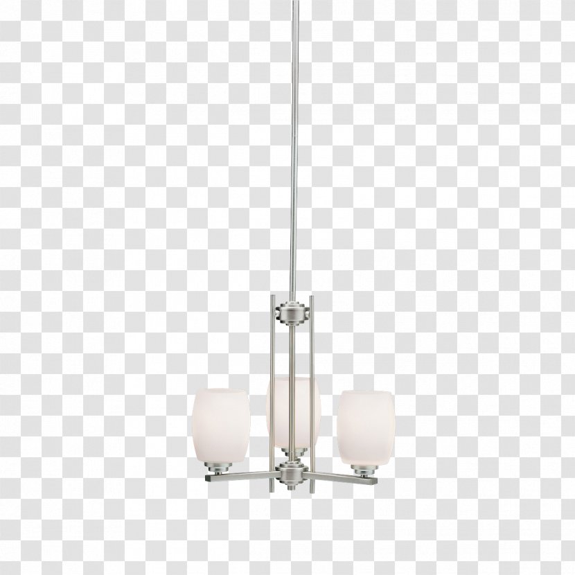 Lighting Chandelier Brushed Metal Light Fixture - Kichler - Modern Transparent PNG
