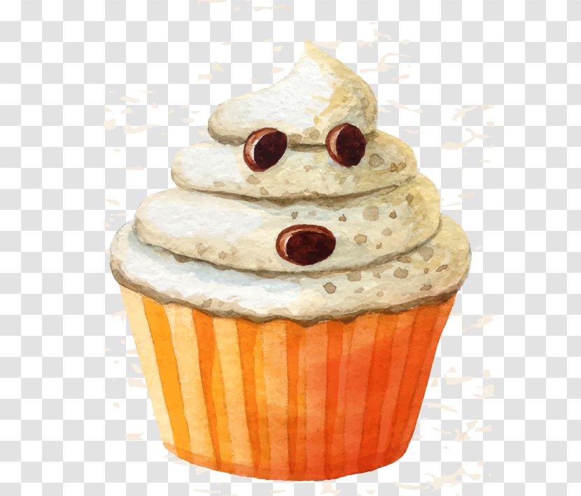 Cupcake Halloween Cake Watercolor Painting - Muffin Transparent PNG