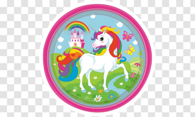 Paper Party Favor Unicorn Plate - Birthday Transparent PNG