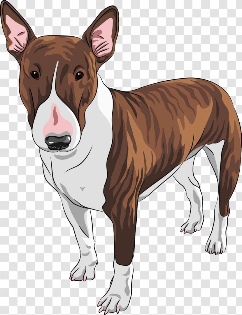 Staffordshire Bull Terrier Pit English Toy Bulldog - Hand-painted Cartoon Puppy Transparent PNG