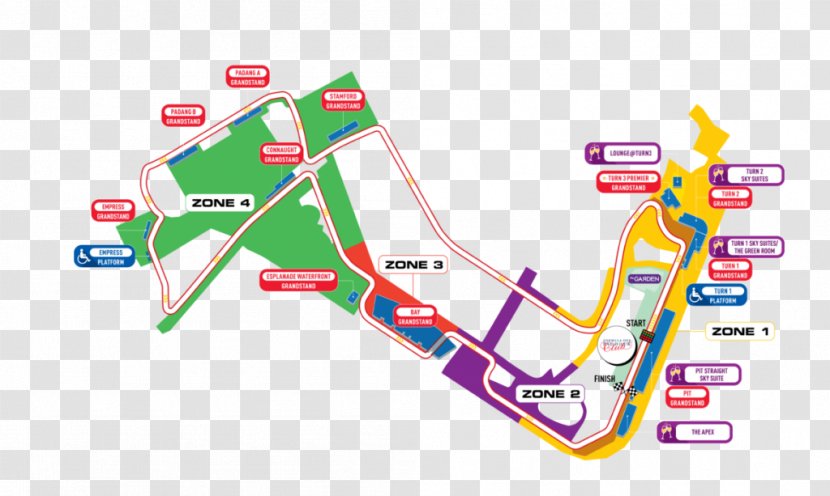 Marina Bay Street Circuit 2018 Singapore Grand Prix 2017 FIA Formula One World Championship Race (Weekend) Tickets - Track - Auto Racing Transparent PNG