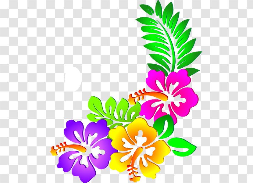 Floral Design Flower Sticker Clip Art - Arranging - Hawaiian Luau Transparent PNG