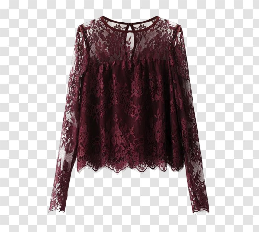 Blouse Lace Fashion Sleeve Shirt - Clothing Transparent PNG