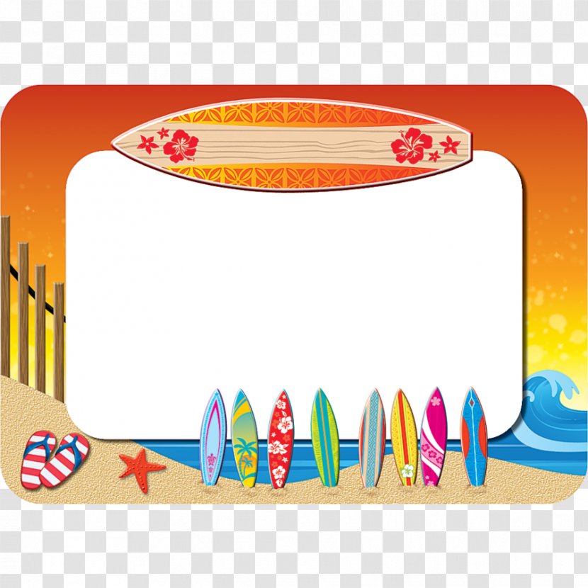 Name Tag Label Surfing Sticker Classroom - Learning Transparent PNG
