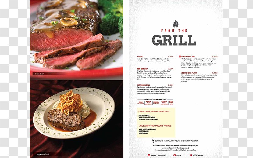 Buffalo Wing Barbecue Ribs TGI Friday's Steak - Cuisine - Dinner Menu Transparent PNG