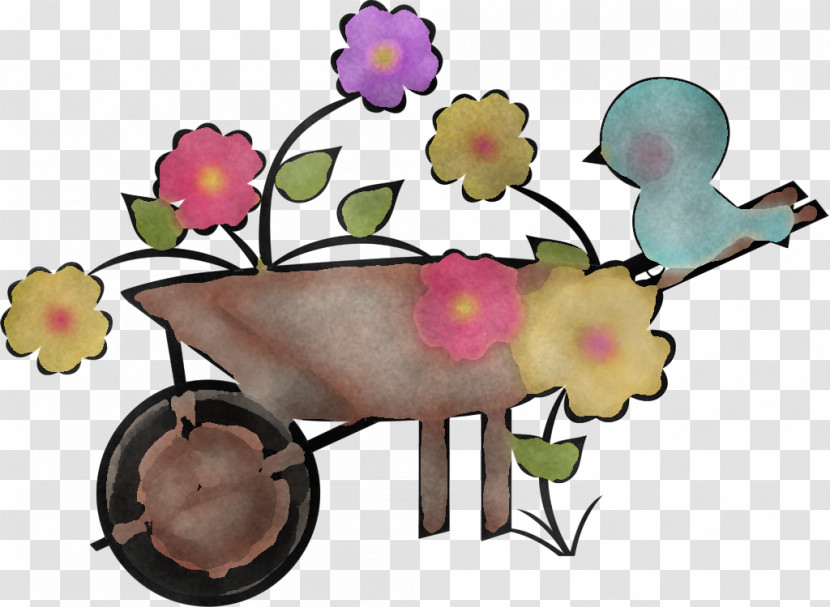 Flower Plant Wheelbarrow Cut Flowers Vehicle Transparent PNG