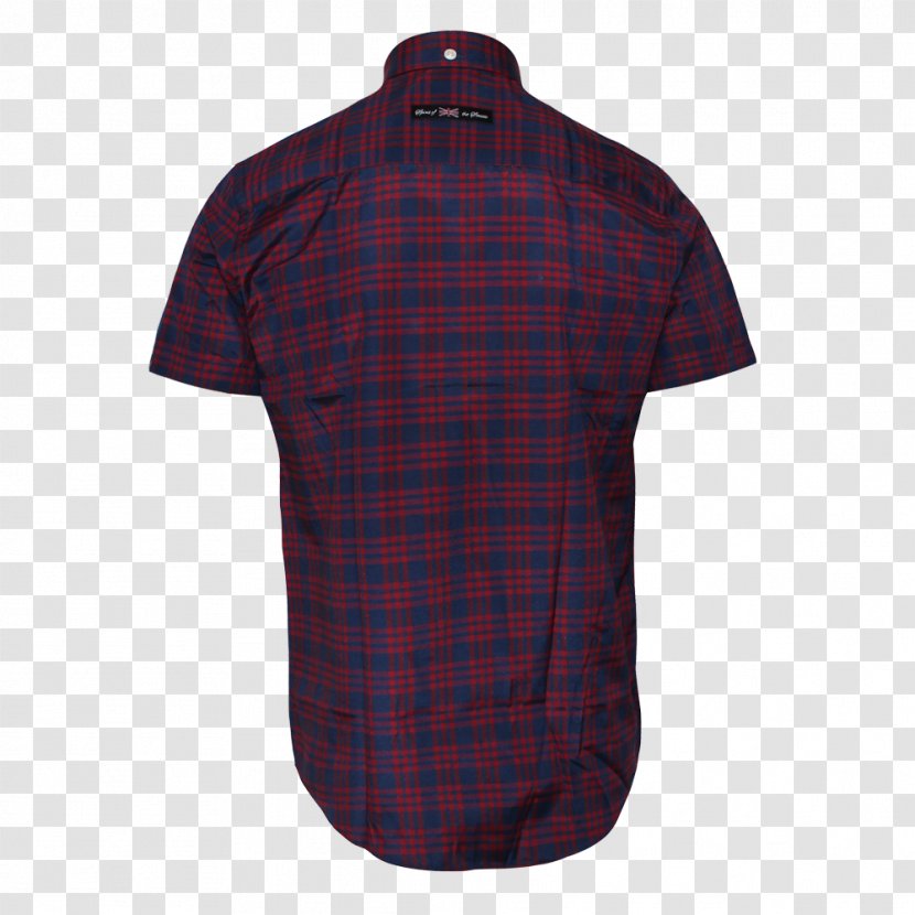 Tartan Plaid Maroon - Sleeve - Button Down Hemd Transparent PNG