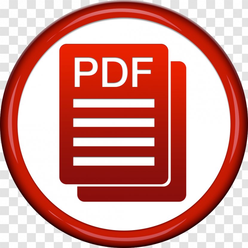 Portable Document Format Adobe Acrobat Button - Reader - Red Circle With Pdf Icon Transparent PNG