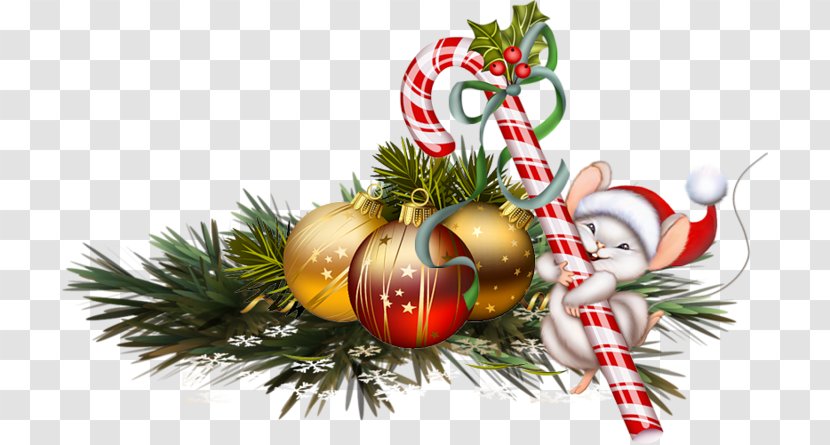 Candy Cane Santa Claus Christmas Ornament Clip Art - Gift Transparent PNG