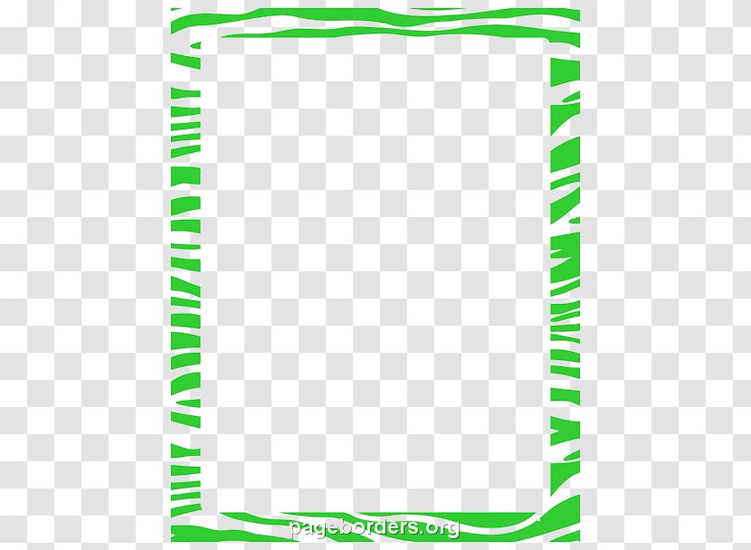 Paper Zebra Tiger Clip Art - Pattern - Lime Border Frame Transparent Transparent PNG