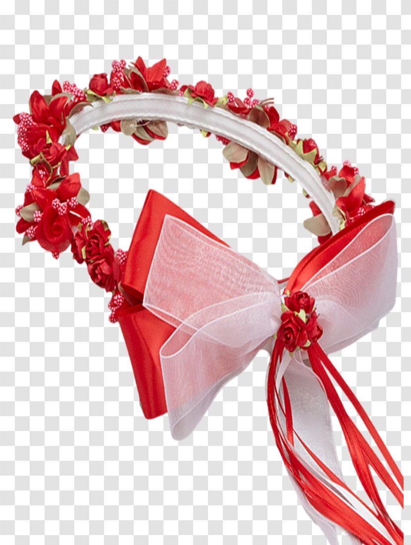 Clothing Accessories Flower Ribbon Wreath Headband - Hair Jewellery - Burgundy Flowers Transparent PNG