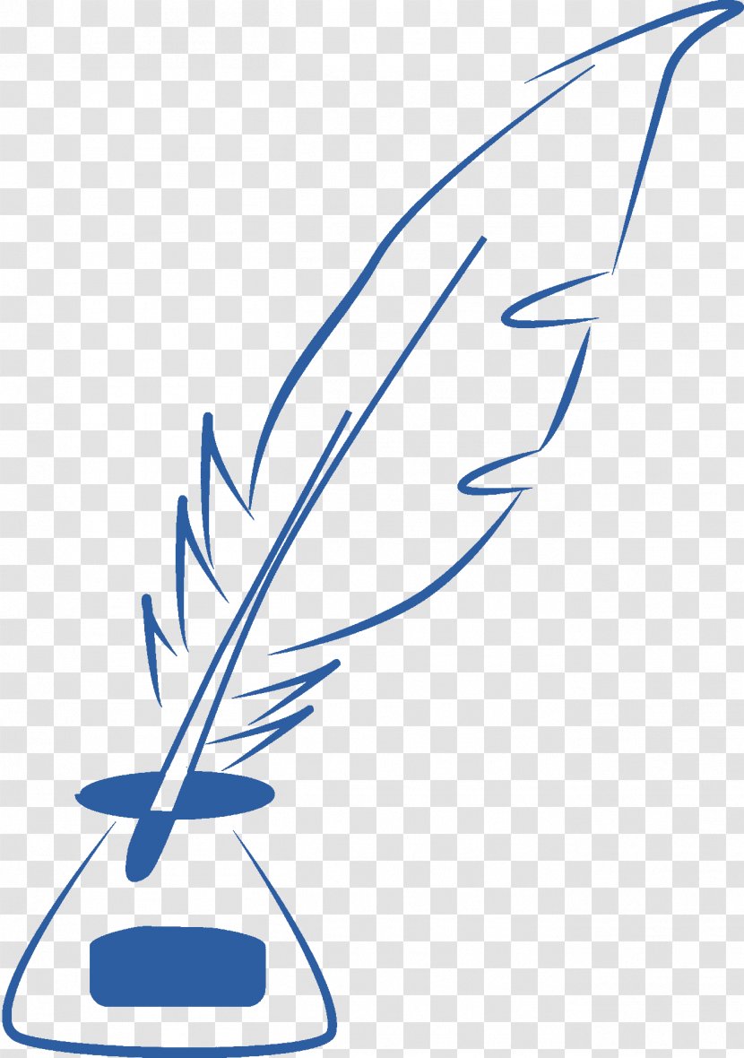 Quill Feather Pen Line Art Clip Transparent PNG