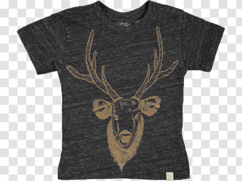Deer T-shirt Antler Sleeve - Top - Moose Head Transparent PNG