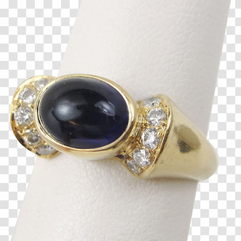 Ring Onyx Sapphire Cabochon Body Jewellery Transparent PNG