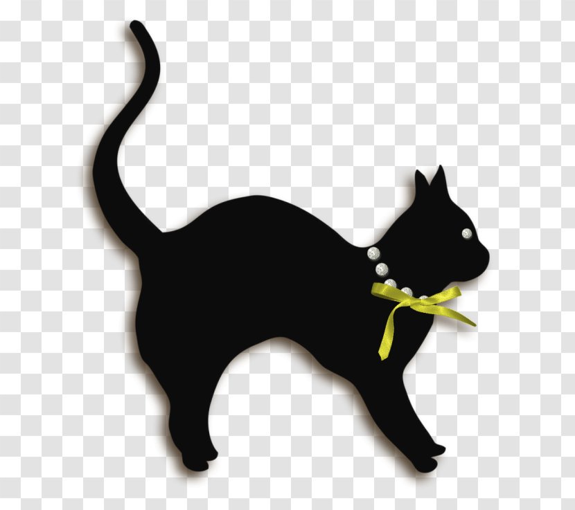 Black Cat Domestic Short-haired Whiskers Clip Art - Paw Transparent PNG