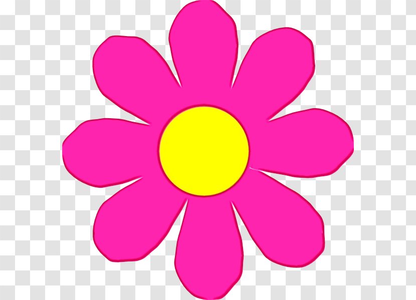 Pink Flower Cartoon - Rose - Wildflower Plant Transparent PNG