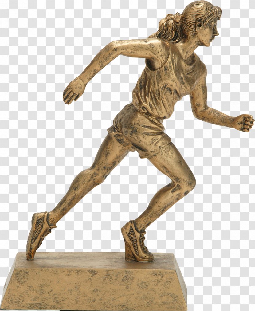 Trophy Award Track & Field Figurine Medal - Bronze Sculpture Transparent PNG