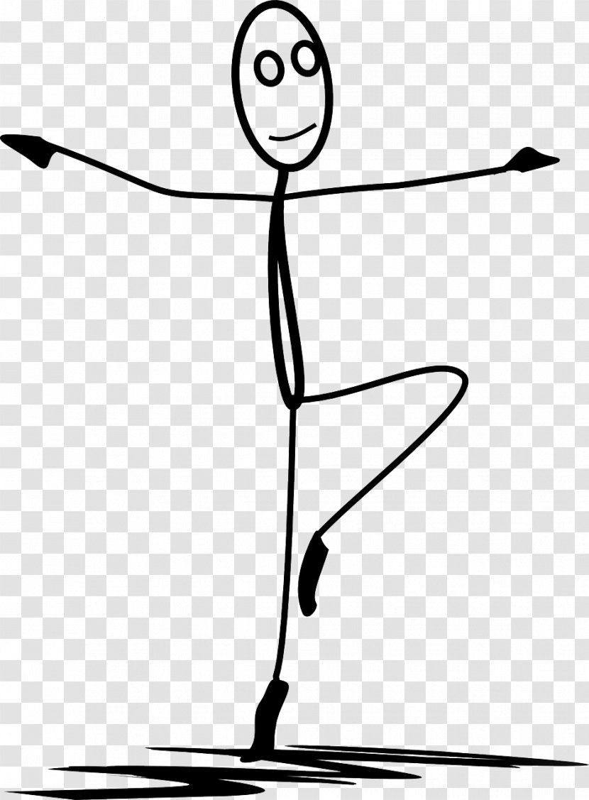 Stick Figure Dance Ballet Clip Art - Monochrome - Work Out Transparent PNG