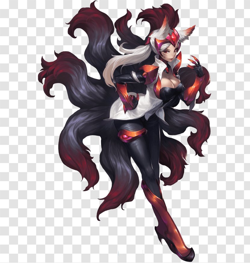 League Of Legends Ahri Nine-tailed Fox Major Gaming Drawing - Electronic Sports - Nine Tailed Transparent PNG