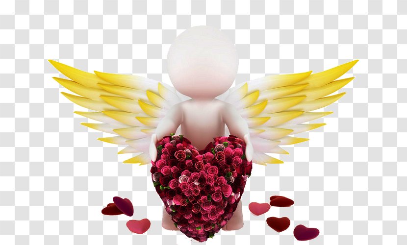 3D Computer Graphics Heart - Angel Transparent PNG