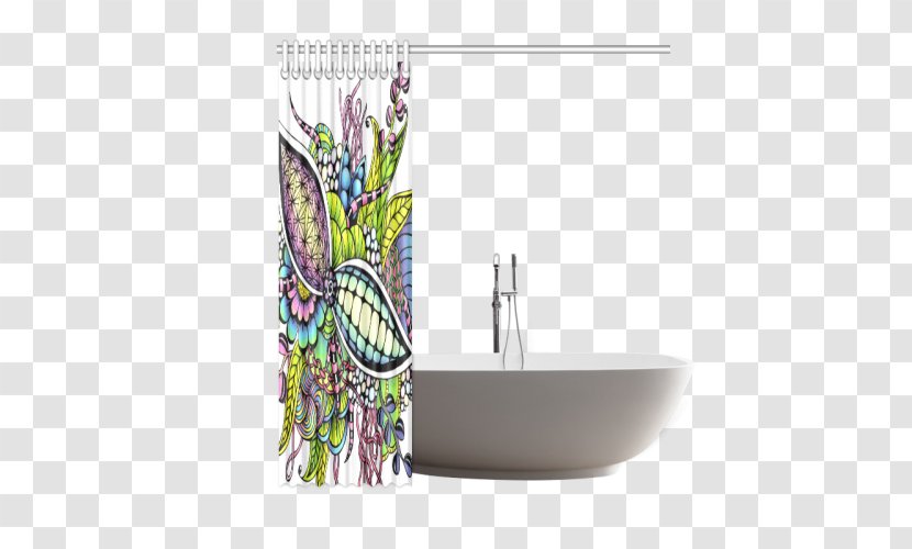Curtain Douchegordijn Shower Textile Bathroom - Tap - Neon Colors Transparent PNG