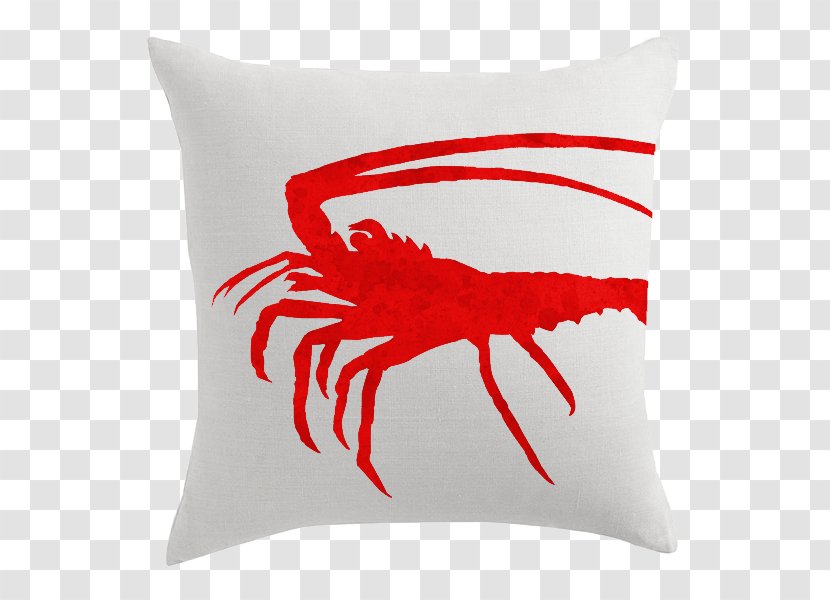 Spiny Lobster Seafood Pillow Cushion - Textile Transparent PNG