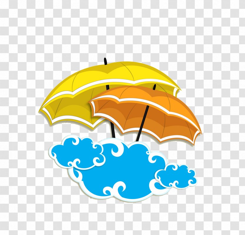 Rain Monsoon Clip Art - Wet Season - Umbrella And Clouds Transparent PNG