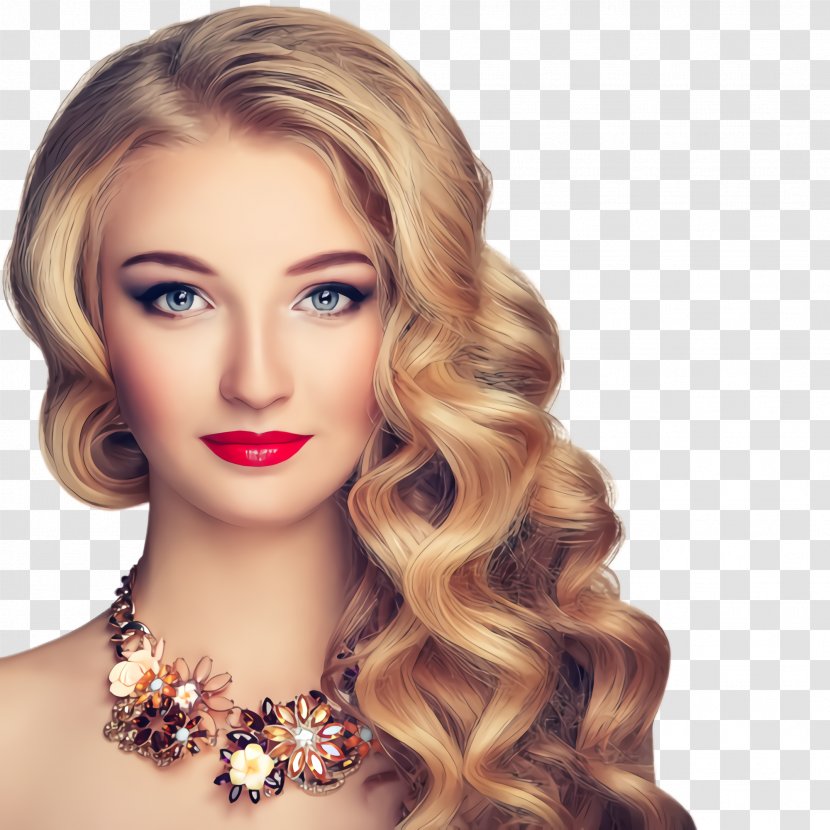Hair Face Blond Lip Hairstyle - Coloring Beauty Transparent PNG