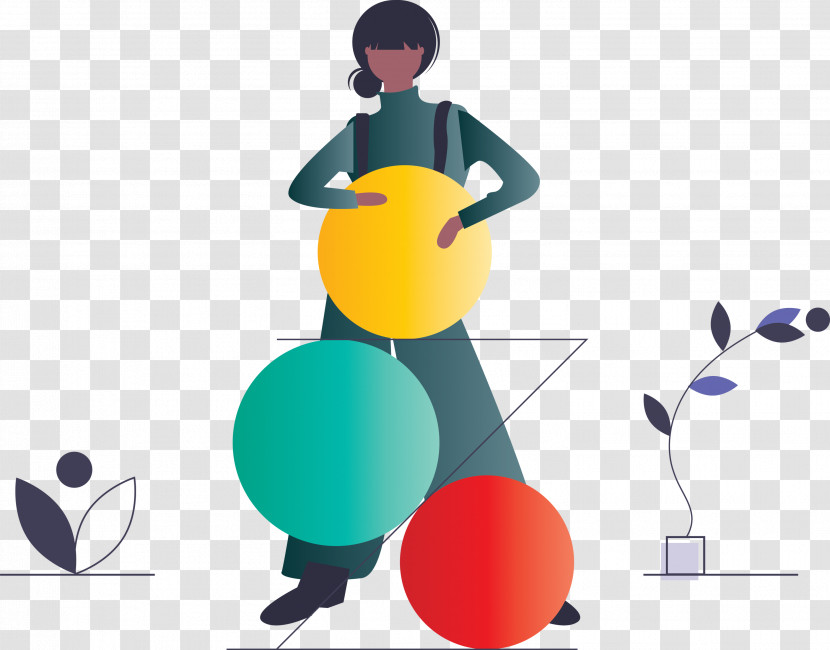 Cartoon Swiss Ball Transparent PNG