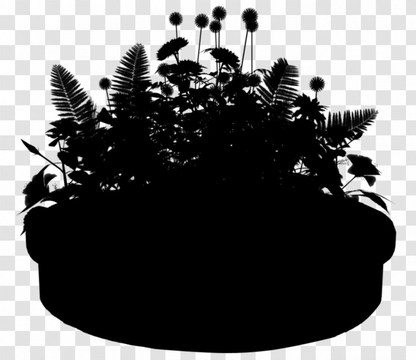 Black & White - Plant - M Tree Silhouette Transparent PNG