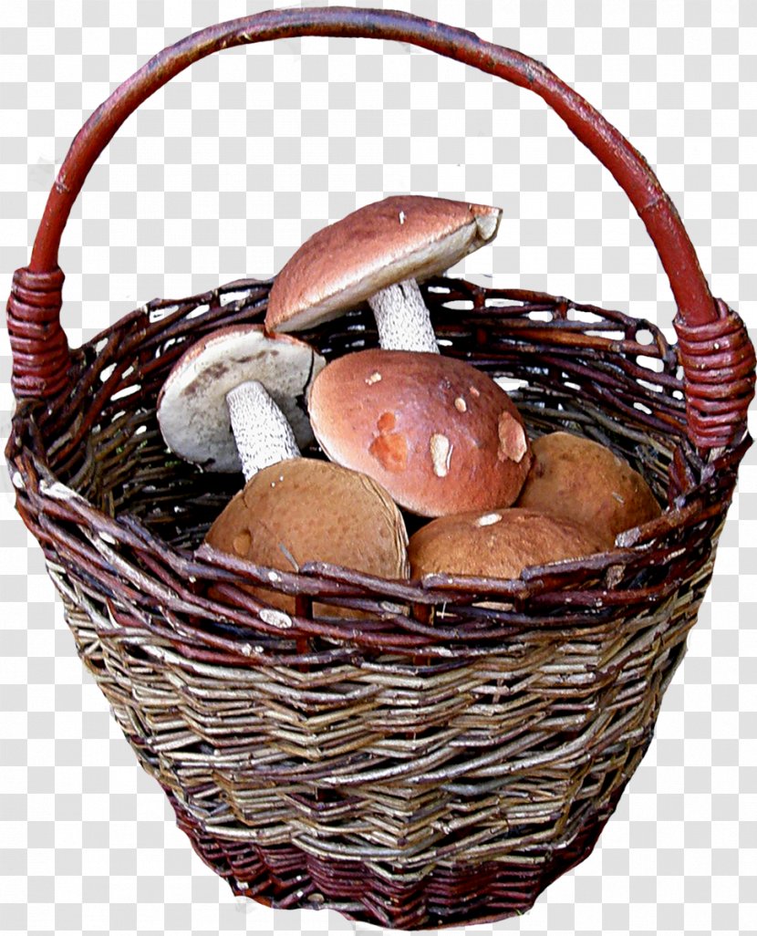 Basket Clip Art - Autumn - Mushrooms Transparent PNG