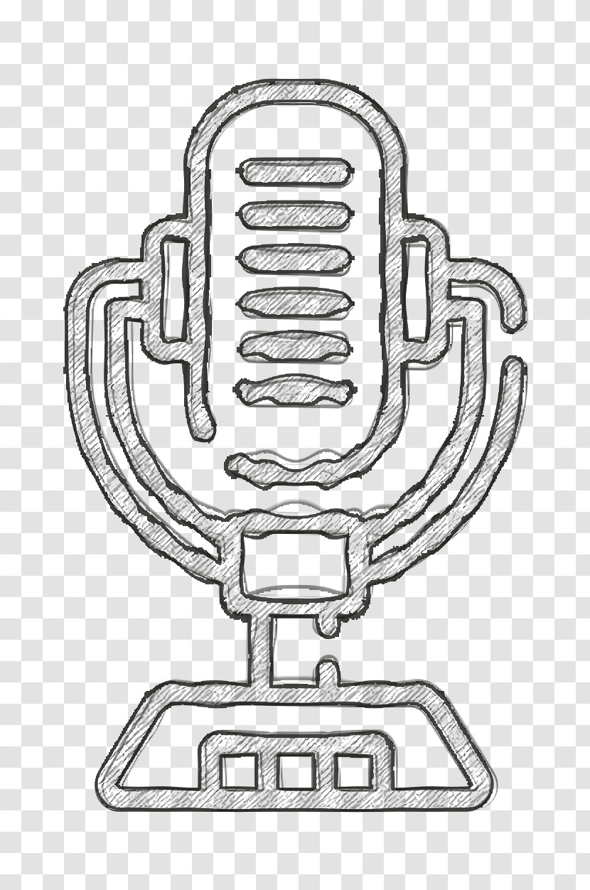 Radio Icon Microphone Icon Blogger And Influencer Essentials Icon Transparent PNG