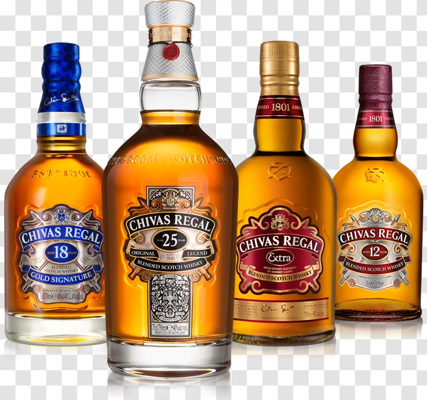 Chivas Regal Scotch Whisky Distilled Beverage Blended Whiskey - Alcoholic - Wine Transparent PNG