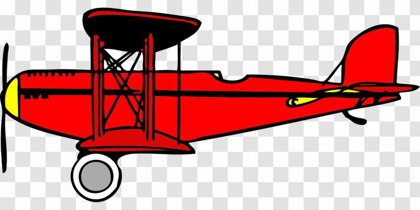 Airplane Fixed-wing Aircraft Clip Art Biplane Openclipart Transparent PNG